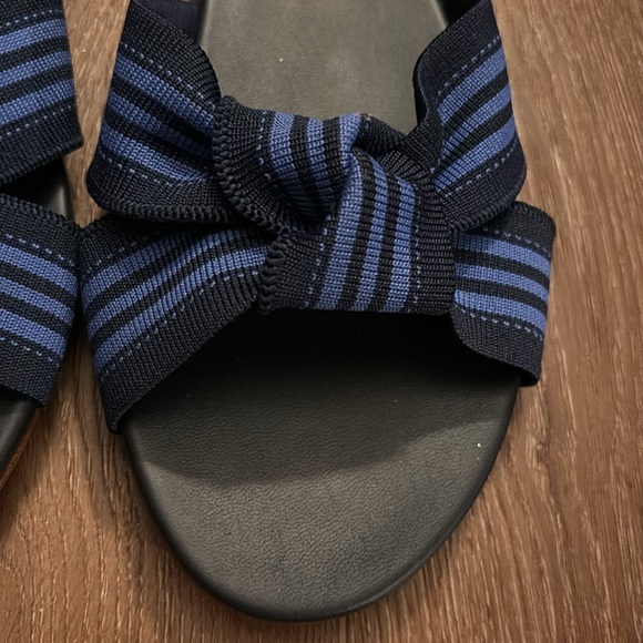 Rothy's The Knot Cobalt Stripe Sandals - Picture 4 of 8